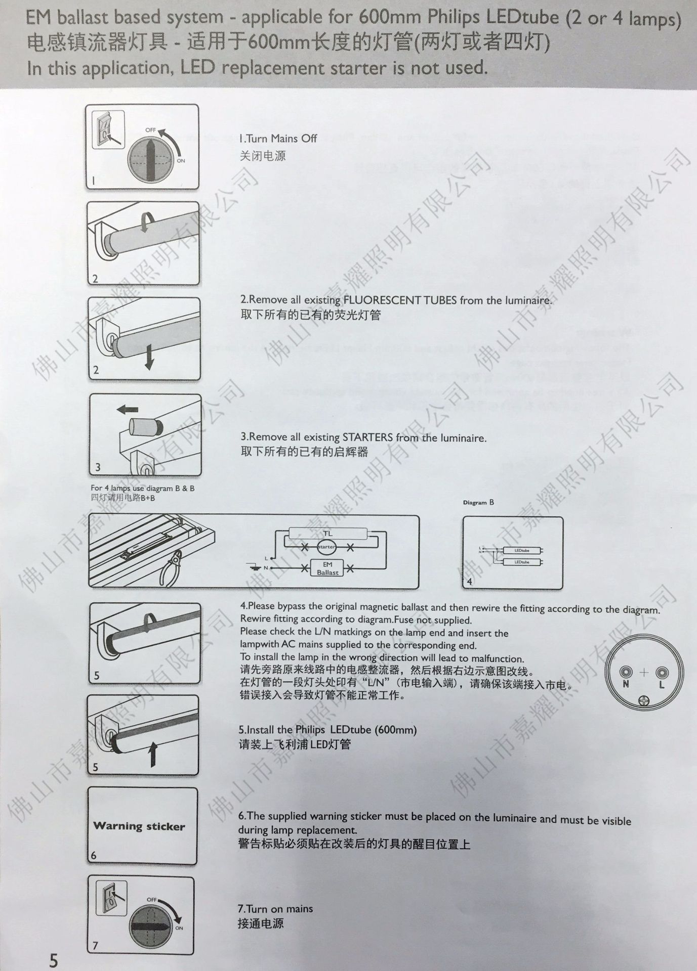 飛利浦EMP MASTER LED燈管專用保護(hù)器  無需更換線路